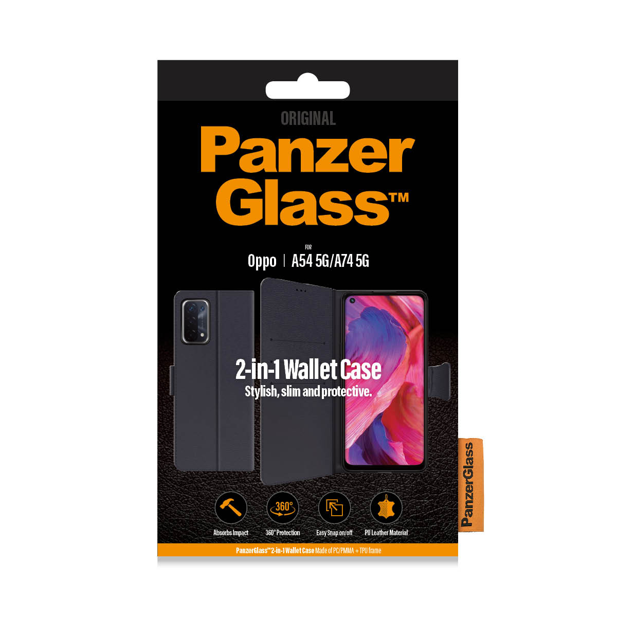 PanzerGlass® Flip cover Oppo A54 | A74 5G – image 3