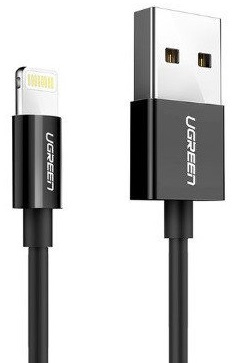 80823 CABLE UGREEN LIGHTNING A USB 20 MACHO 2M NEGRO 80823