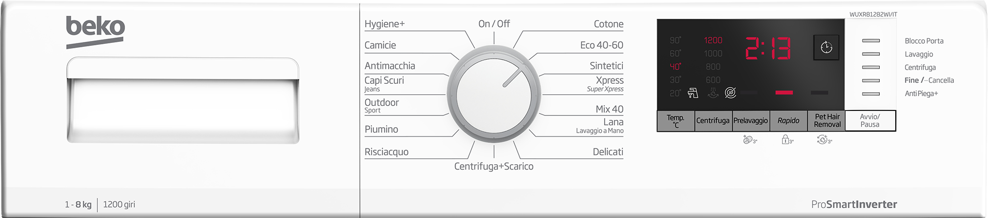 Beko WUXR81282WI/IT washing machine Front-load – image 5