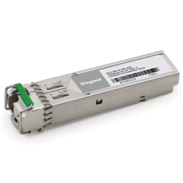 Legrand Cisco[R] GLC-BX-D-40 Compatible TAA Compliant 1000Base-BX SFP Transceiver (SMF, 1550nmTx/1310nmRx, 40km, LC, DOM)