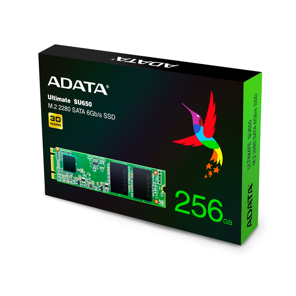 Unidad de Estado Sólido ADATA Ultimate SU650 - M.2 - 256GB - SATA III - ASU650NS38-256GT-C Unidad de Estado Sólido ADATA Ultimate SU650 - M.2 - 256GB - SATA III - ASU650NS38-256GT-C
