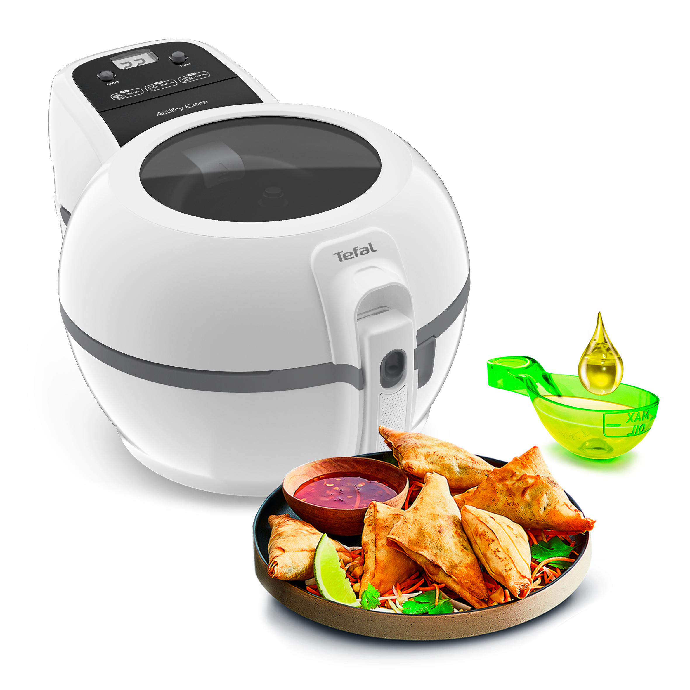 صورة مقلاة هوائية Tefal ActiFry Extra FZ7220 أبيض سعة 1.2 كجم