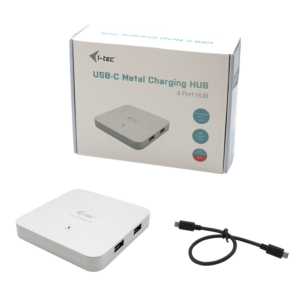i-tec Metal USB-C Charging HUB 4x USB 3.0 + Power Delivery – image 4