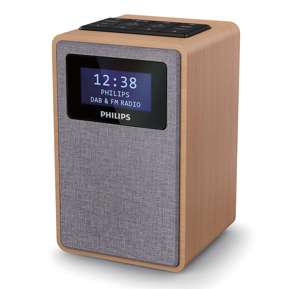 Philips TAR5005/10 radio Clock Digital Grey, Wood – image 2