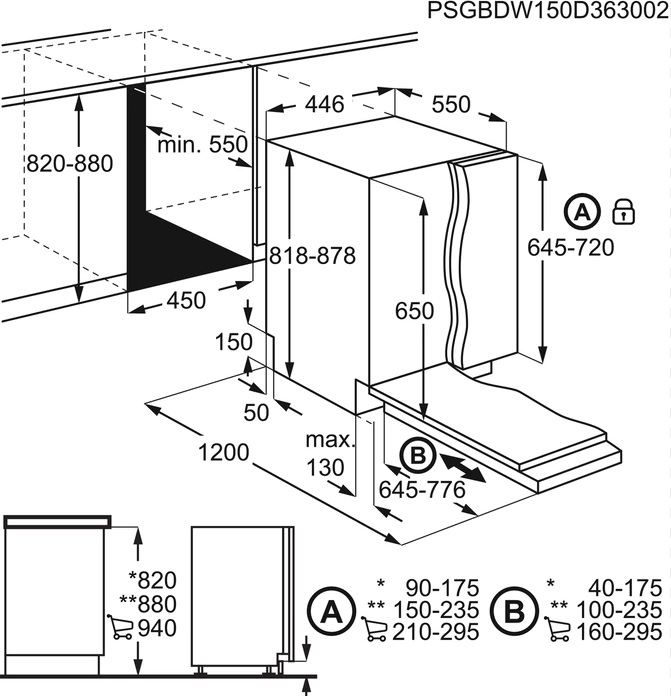 AEG FSE63400P Fully built-in 9 place settings – image 5