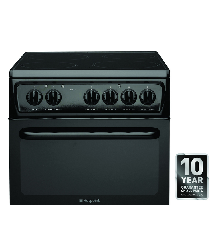Hotpoint HAE51KS cooker Freestanding cooker Electric Ceramic hob Black – image 2