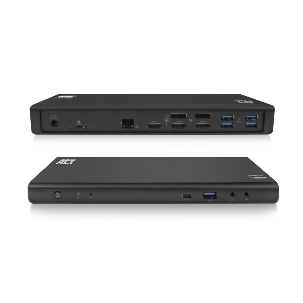 ACT USB-C Docking Station 4K, for 2 or 3 HDMI/DisplayPort monitors, DisplayLink – image 1