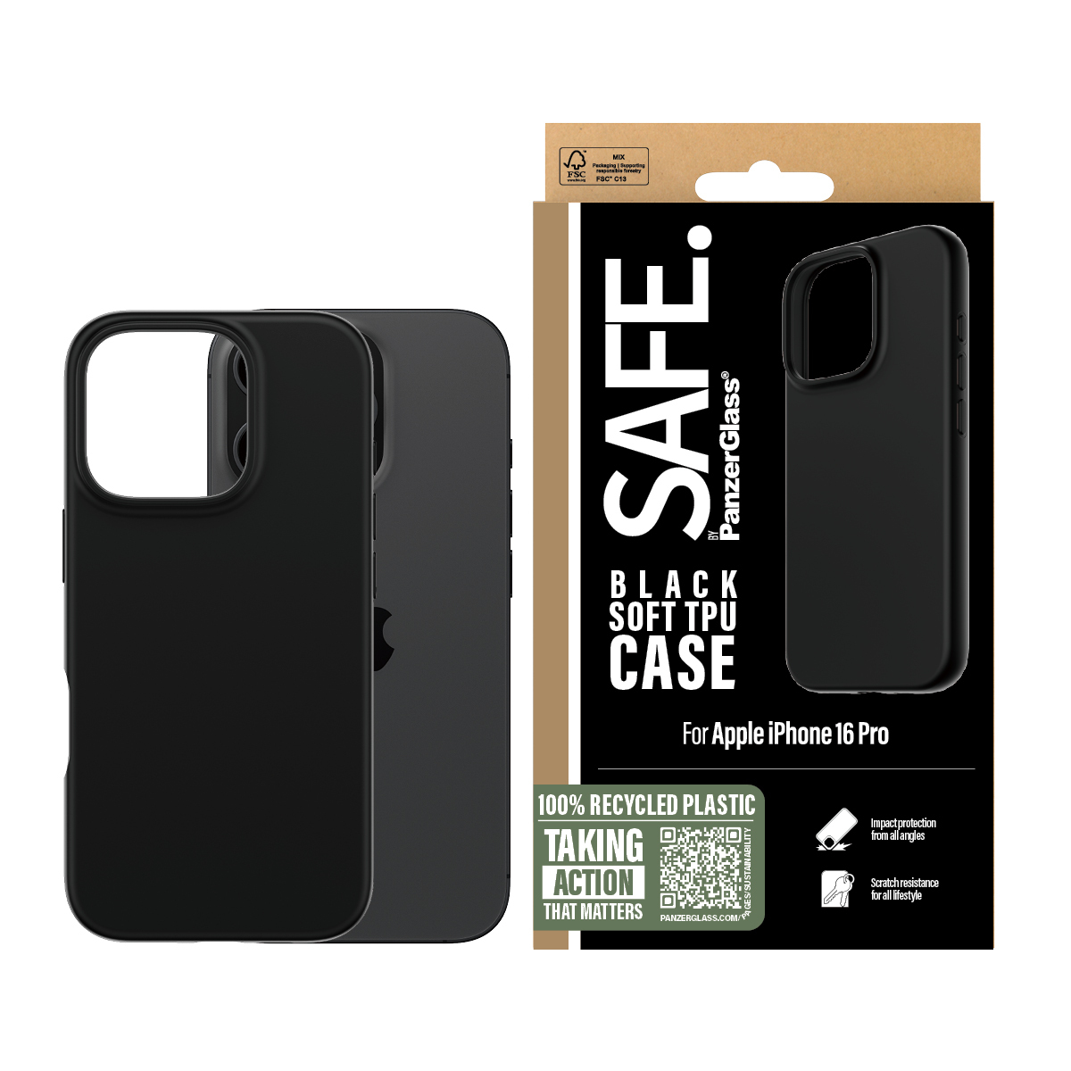 PanzerGlass SAFE. by PanzerGlass® TPU Case Black iPhone 16 Pro – image 2