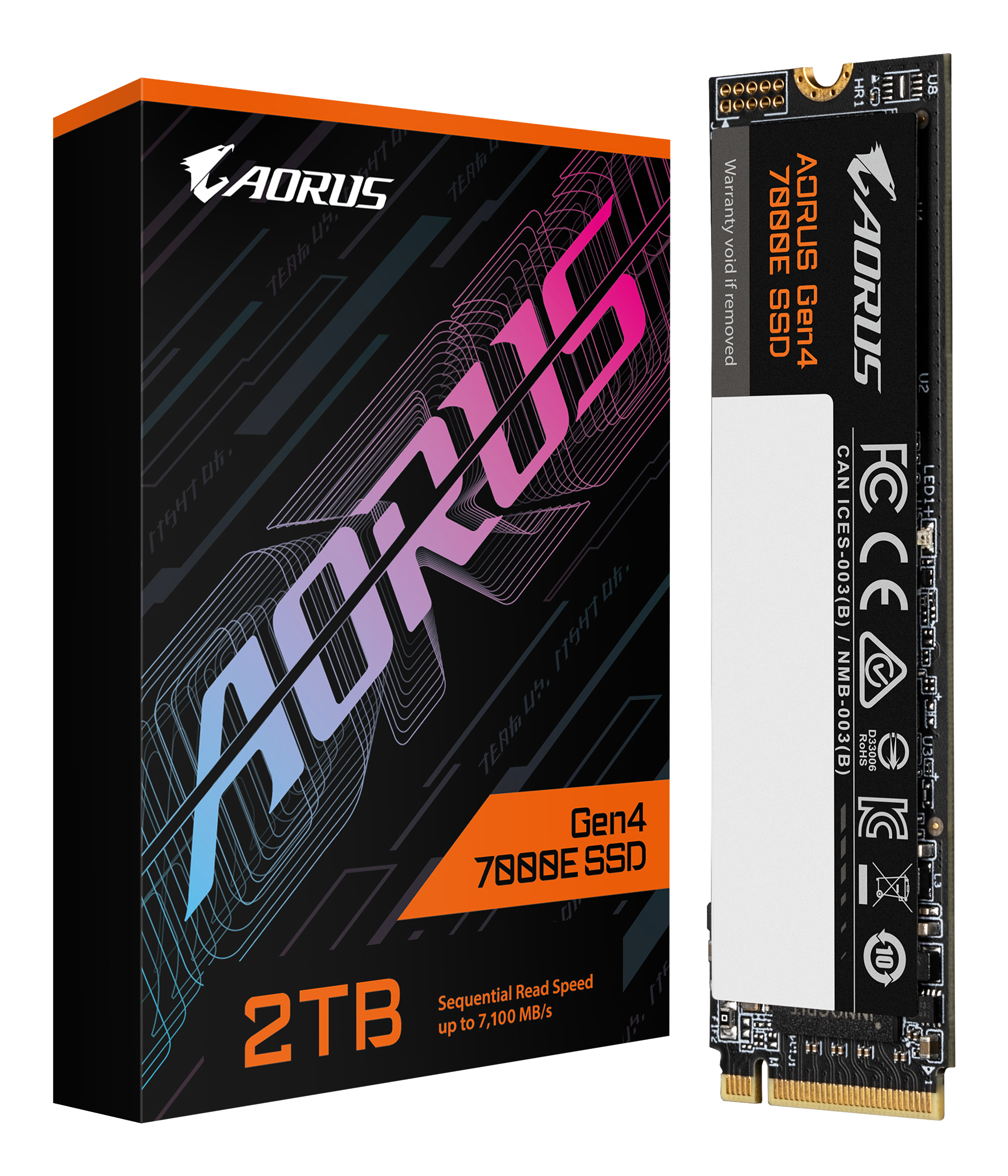 SSD   2TB Gigabyte AORUS GEN4 7000E M.2  PCI-E   NVMe Solid State Drives