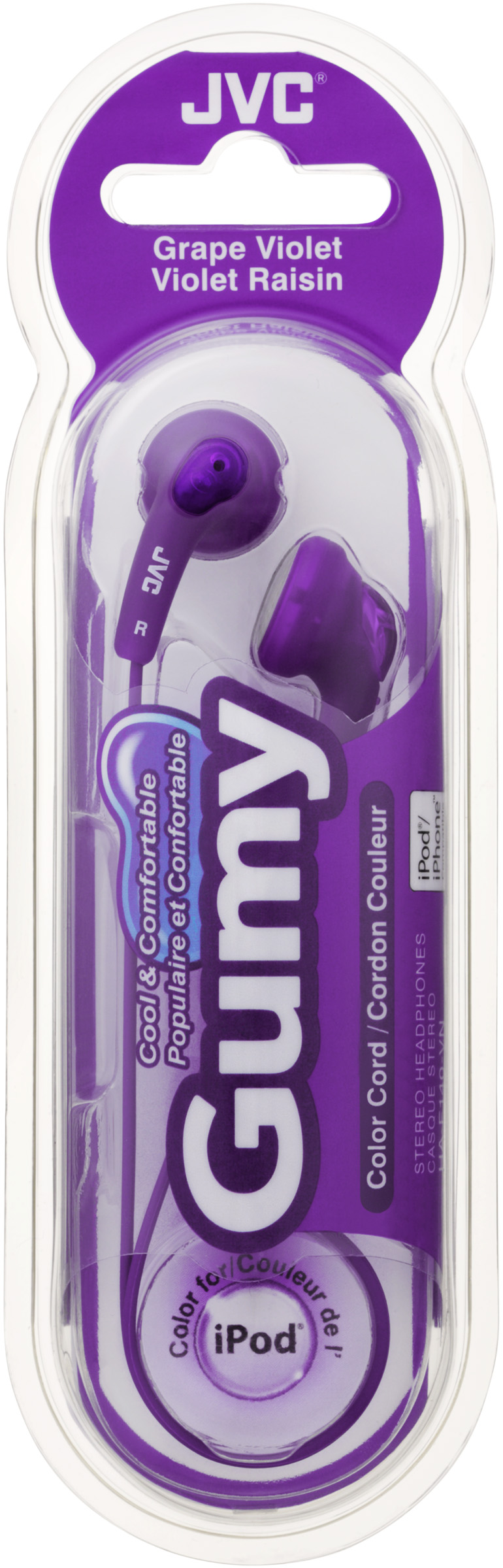 JVC HA-F140-VN headphones/headset Wired Music Violet – image 2