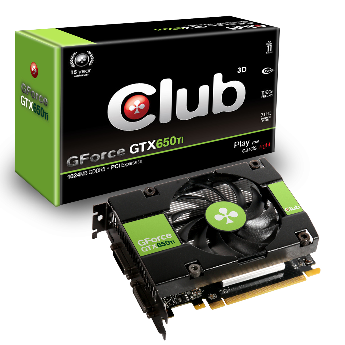 CLUB3D CGNX-XT652 graphics card NVIDIA GeForce GTX 650 Ti