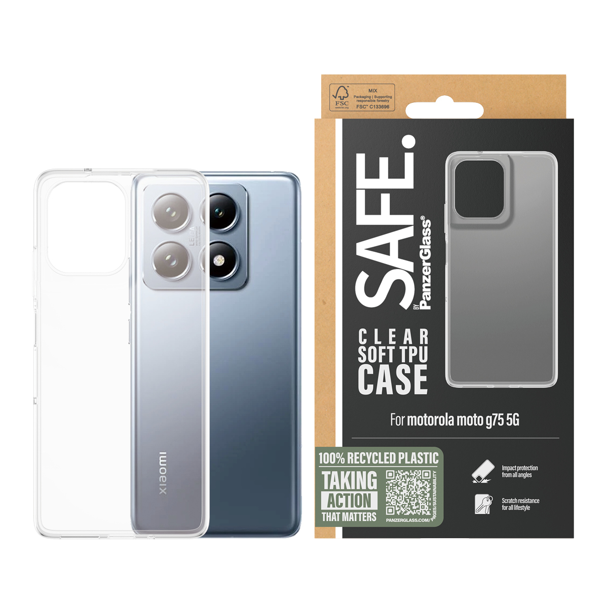PanzerGlass SAFE. by PanzerGlass® TPU Case Transparent Moto G75 5G – image 2