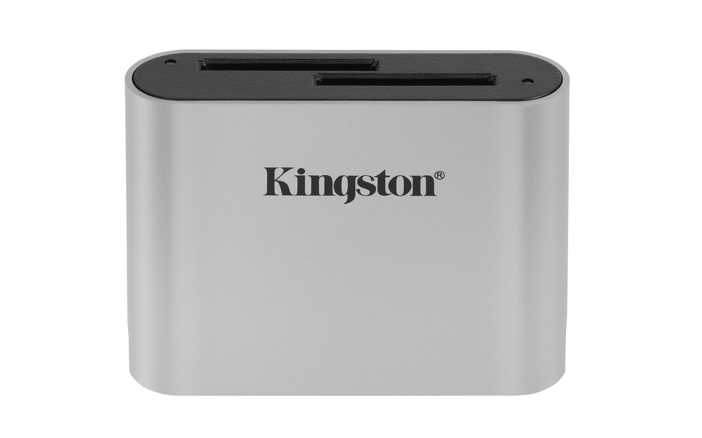 Lector de Tarjetas Kingston Workflow SD Reader - 2 Tarjetas SD - USB 3.2 - Negro con Plata - WFS-SD