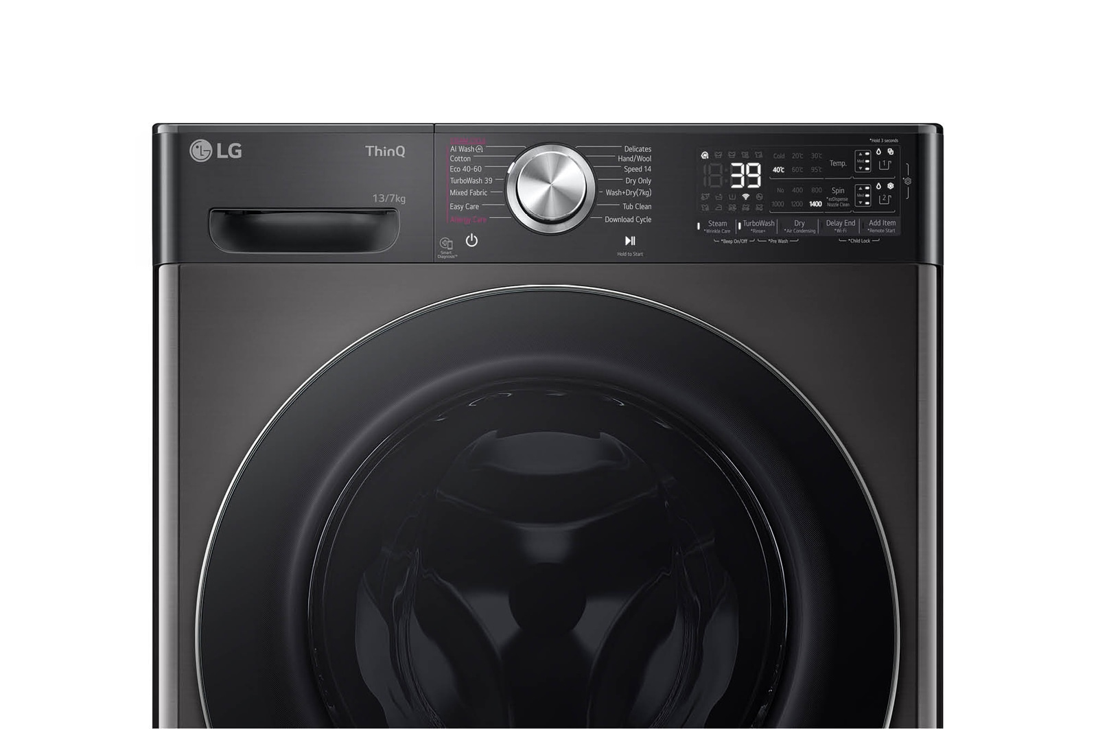 LG F4Y9LDP2Z washer dryer Freestanding Front-load Black – image 5