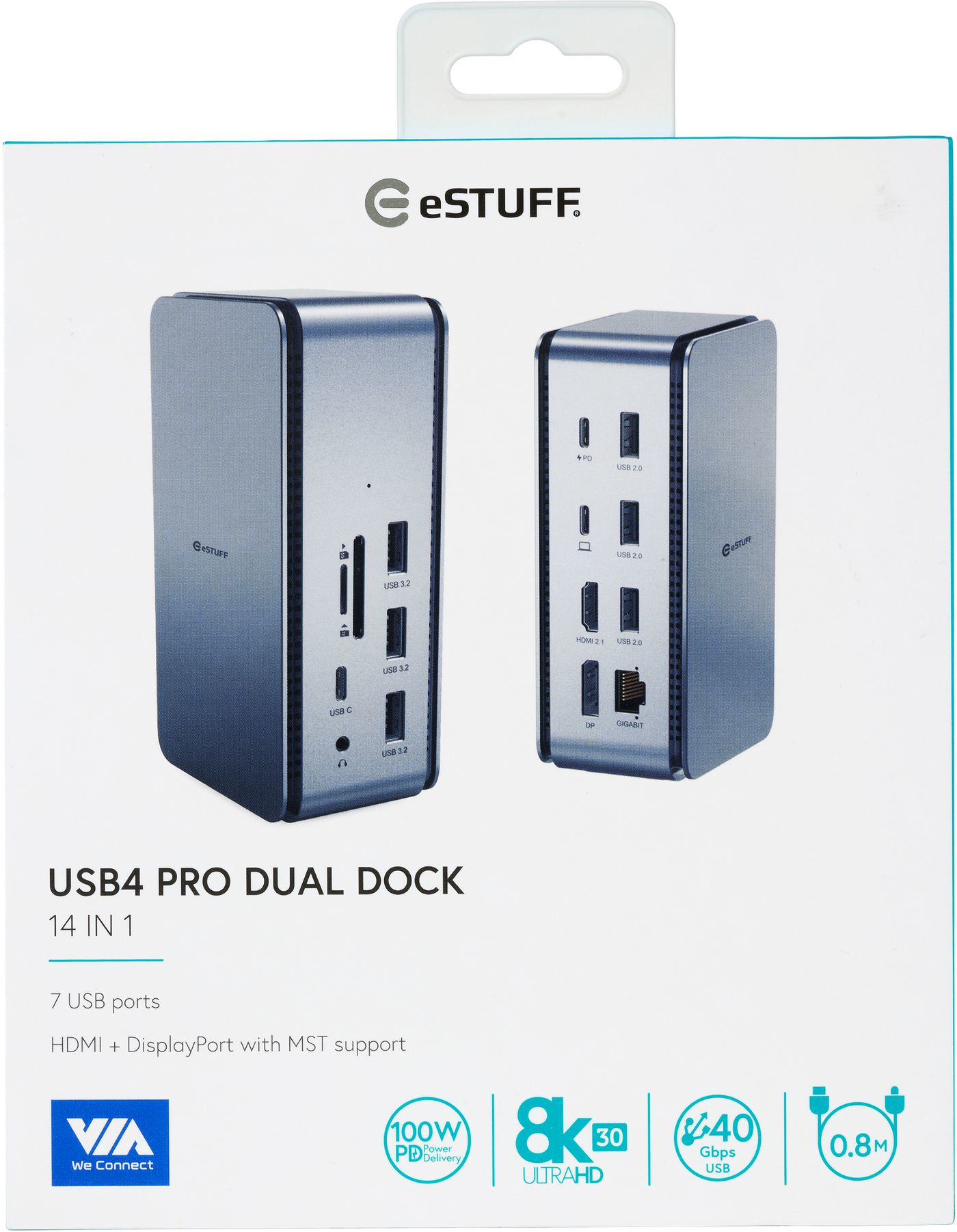 eSTUFF USB4 Pro Dual Dock (no power supply included) – image 2
