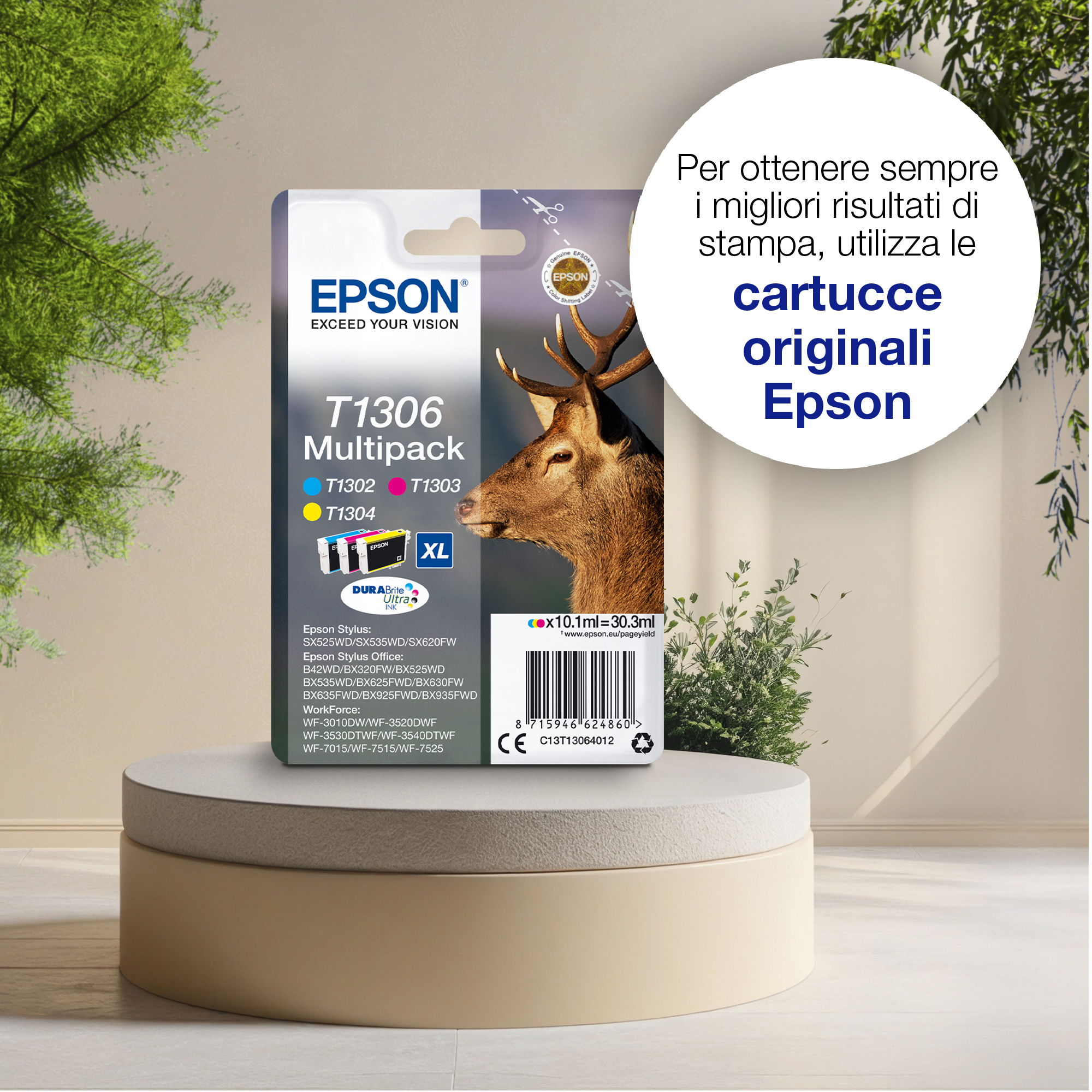 Materiale di consumo: Cartucce di inchiostro, DURABrite Ultra, T1306, Cervo, Multipack - Miniatura 4