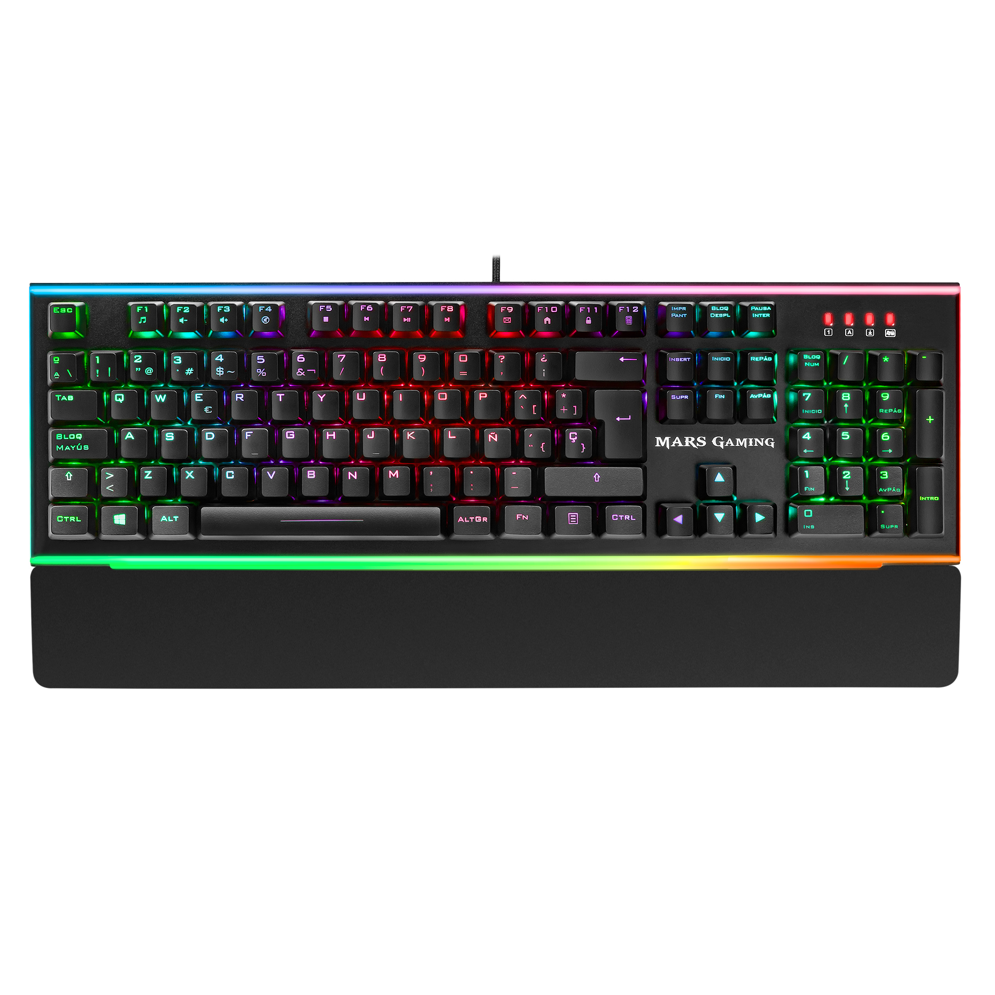 Mars Gaming MK6RES keyboard USB QWERTY Spanish Black