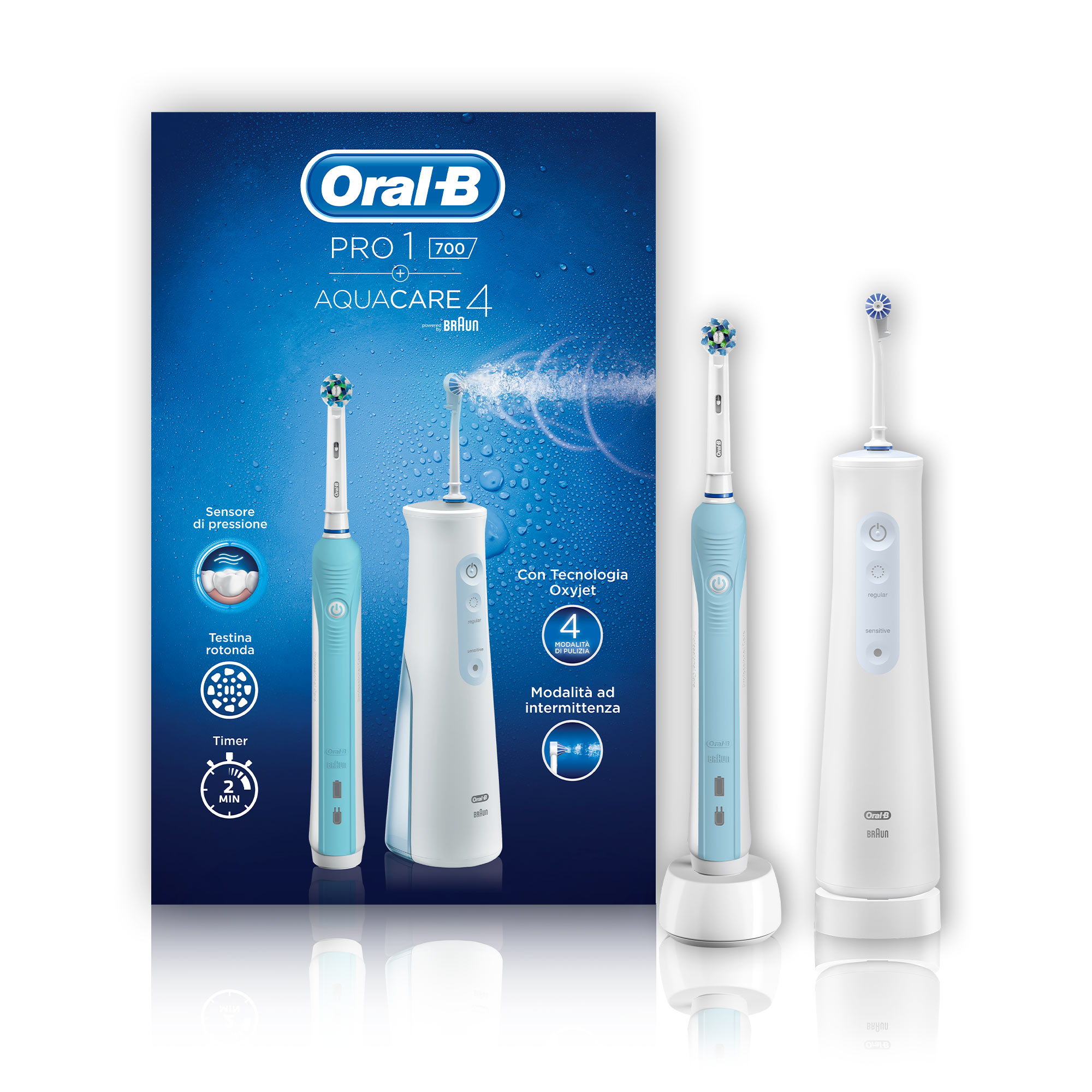 Braun Oral-B Aquacare 4 Pro-Expert + Oral-B Pro 1 700