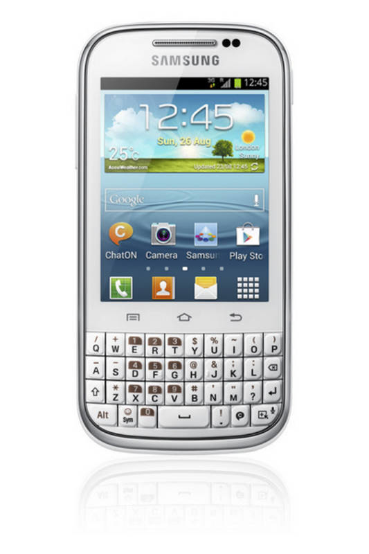 Samsung Galaxy Chat 7.62 cm (3") Single SIM Android 4.0 3G 0.5 GB 4 GB White