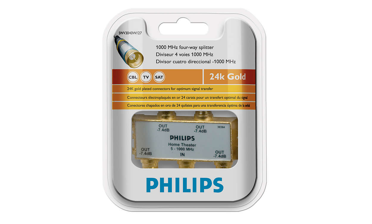 Philips SWV3040W 4-Way F-Type Splitter – image 2