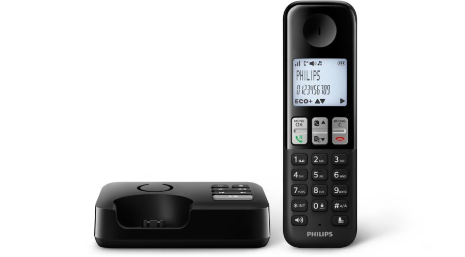 Philips D2551B DECT telephone Caller ID Black – image 5