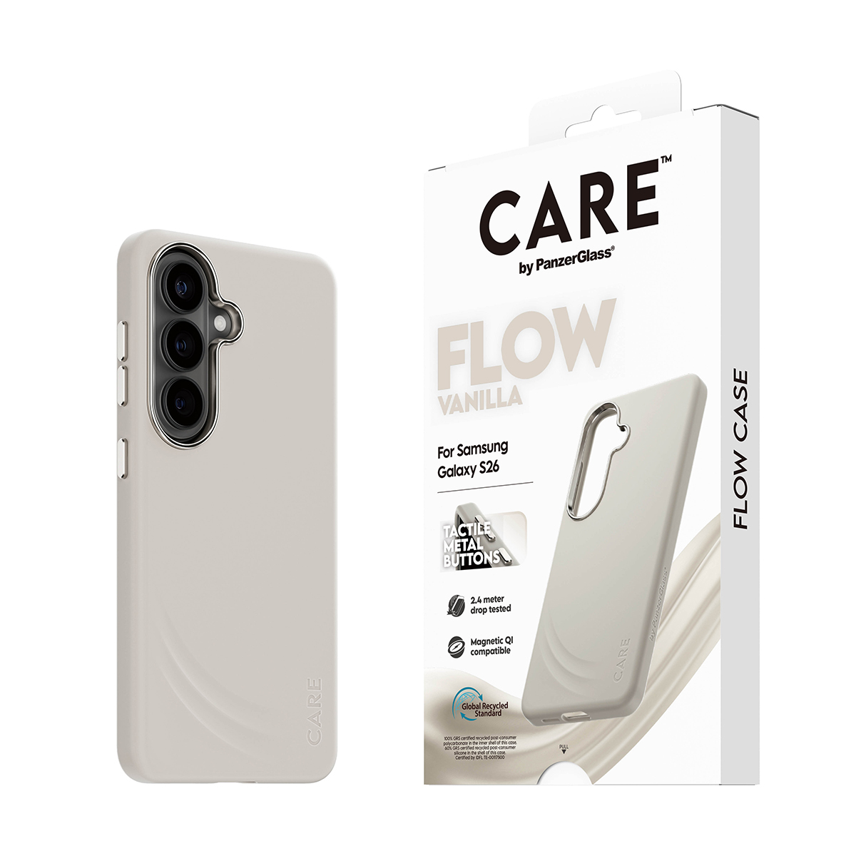 PanzerGlass CARE™ by PanzerGlass® Flow Case Vanilla w. Qi Samsung Galaxy S26 – image 6