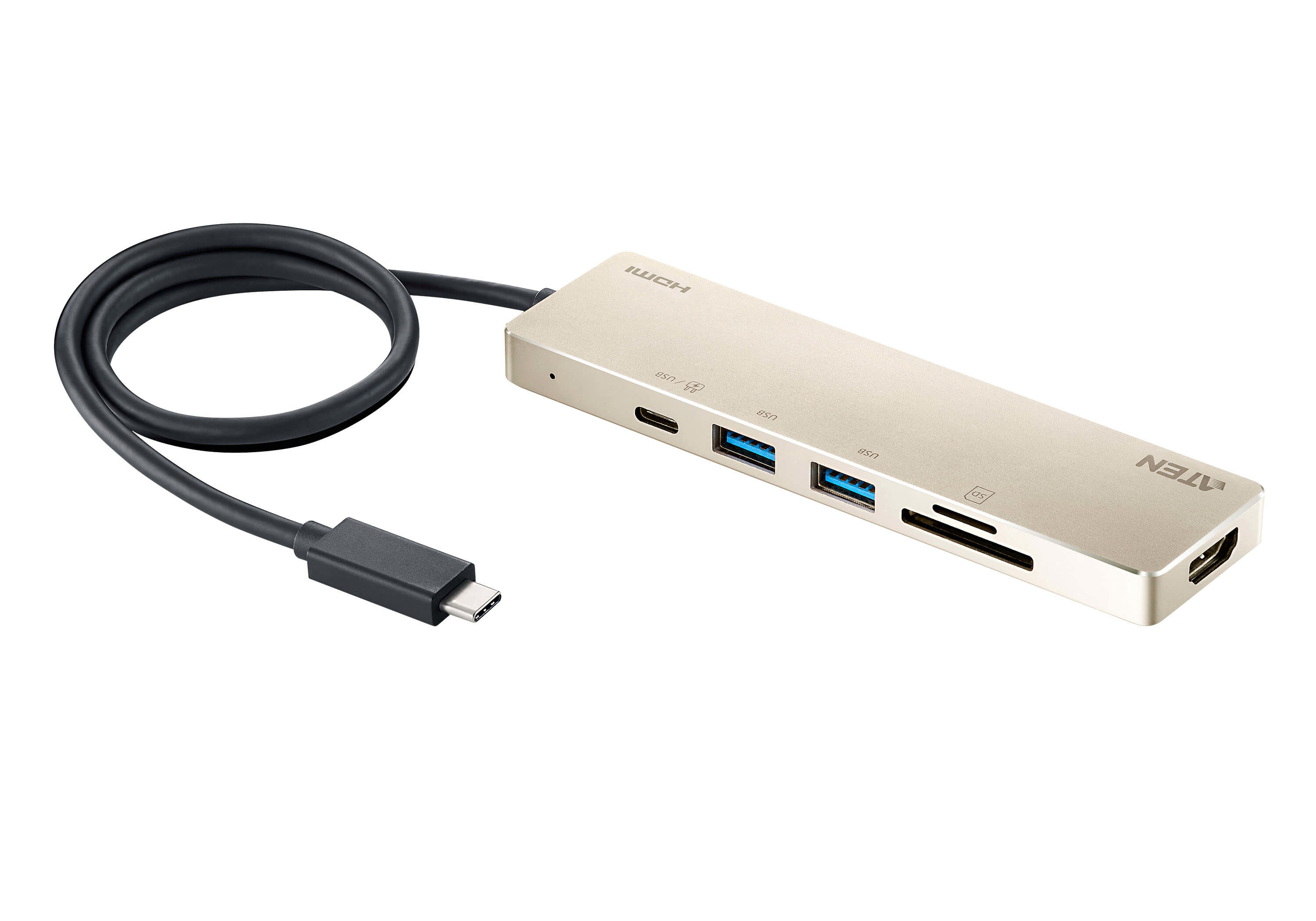 ATEN UH3239 replicatore di porte e docking station per laptop Cablato USB 3.2 Gen 1 (3.1 Gen 1) Type-C Alluminio