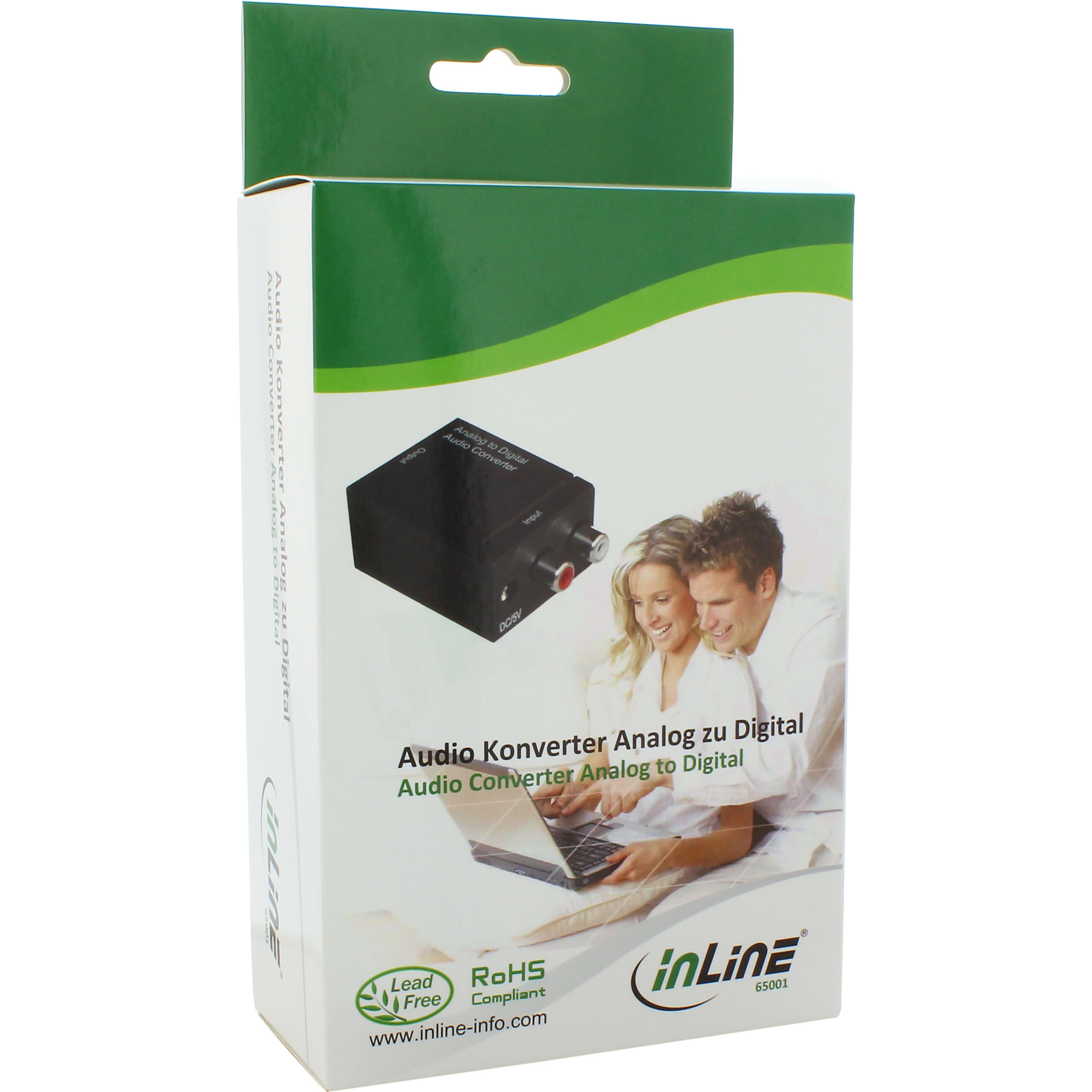 InLine Audio Converter Analog to Digital In 2x RCA Stereo Out Toslink or RCA – image 4