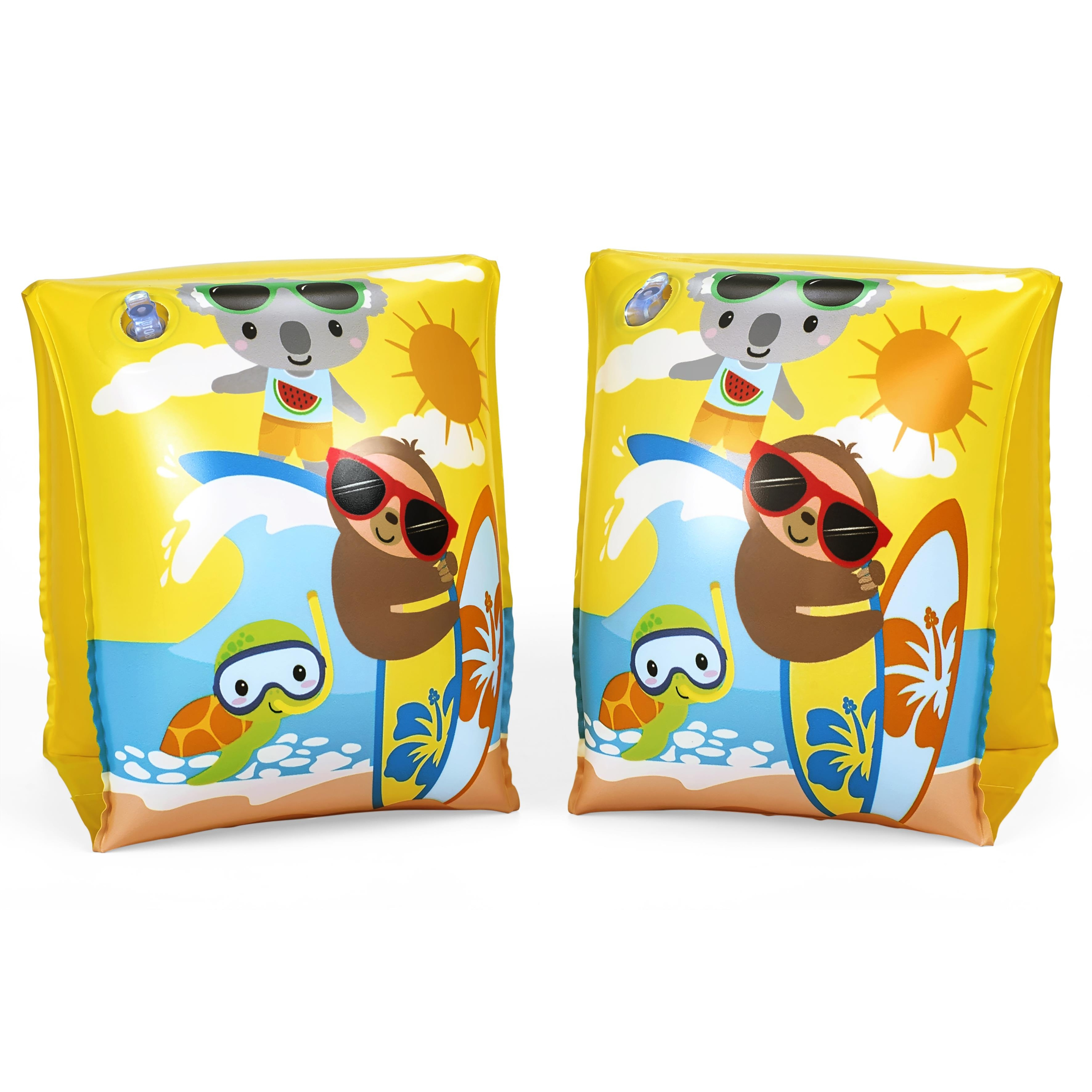 Bestway Surf Buddies أربطة ذراع للسباحة قابلة للنفخ - أصفر