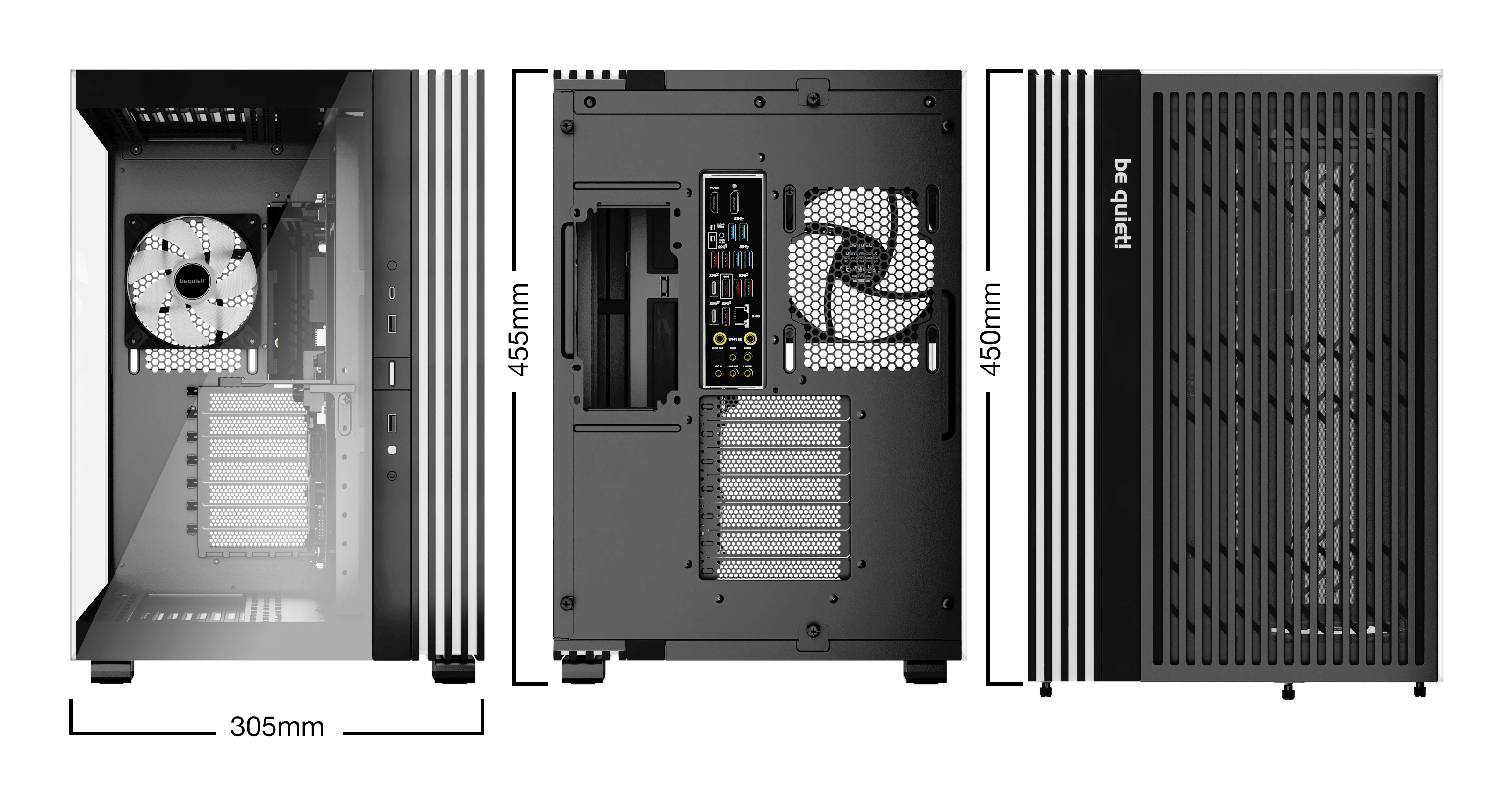 Gabinete Gamer be quiet! LIGHT BASE 600 LX Black - Media Torre - ATX/M-ATX/Mini-ATX - 4 Ventiladores - Panel Lateral - Negro - BGW67 Gabinete Gamer be quiet! LIGHT BASE 600 LX Black - Media Torre - ATX/M-ATX/Mini-ATX - 4 Ventiladores - Panel Lateral - Negro - BGW67