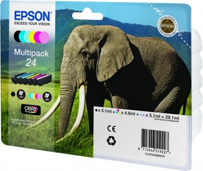 Epson Elephant Multipack 6-colours 24 Claria Photo HD Ink – image 2