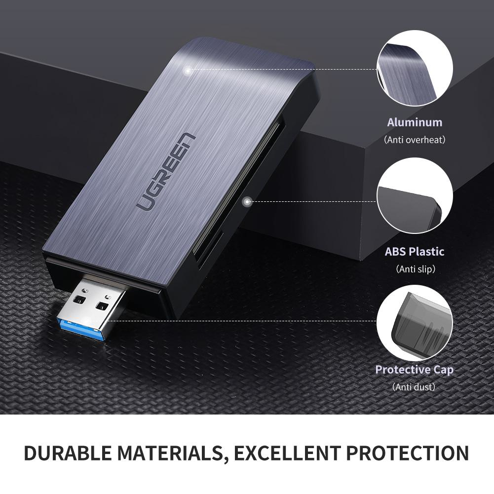 Ugreen 50541 lecteur de carte mémoire USB 3.2 Gen 1 (3.1 Gen 1) Acier
