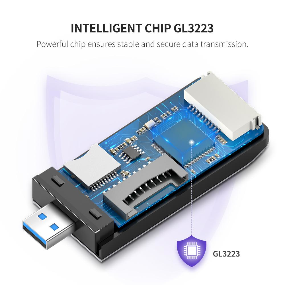 Ugreen 50541 lecteur de carte mémoire USB 3.2 Gen 1 (3.1 Gen 1) Acier