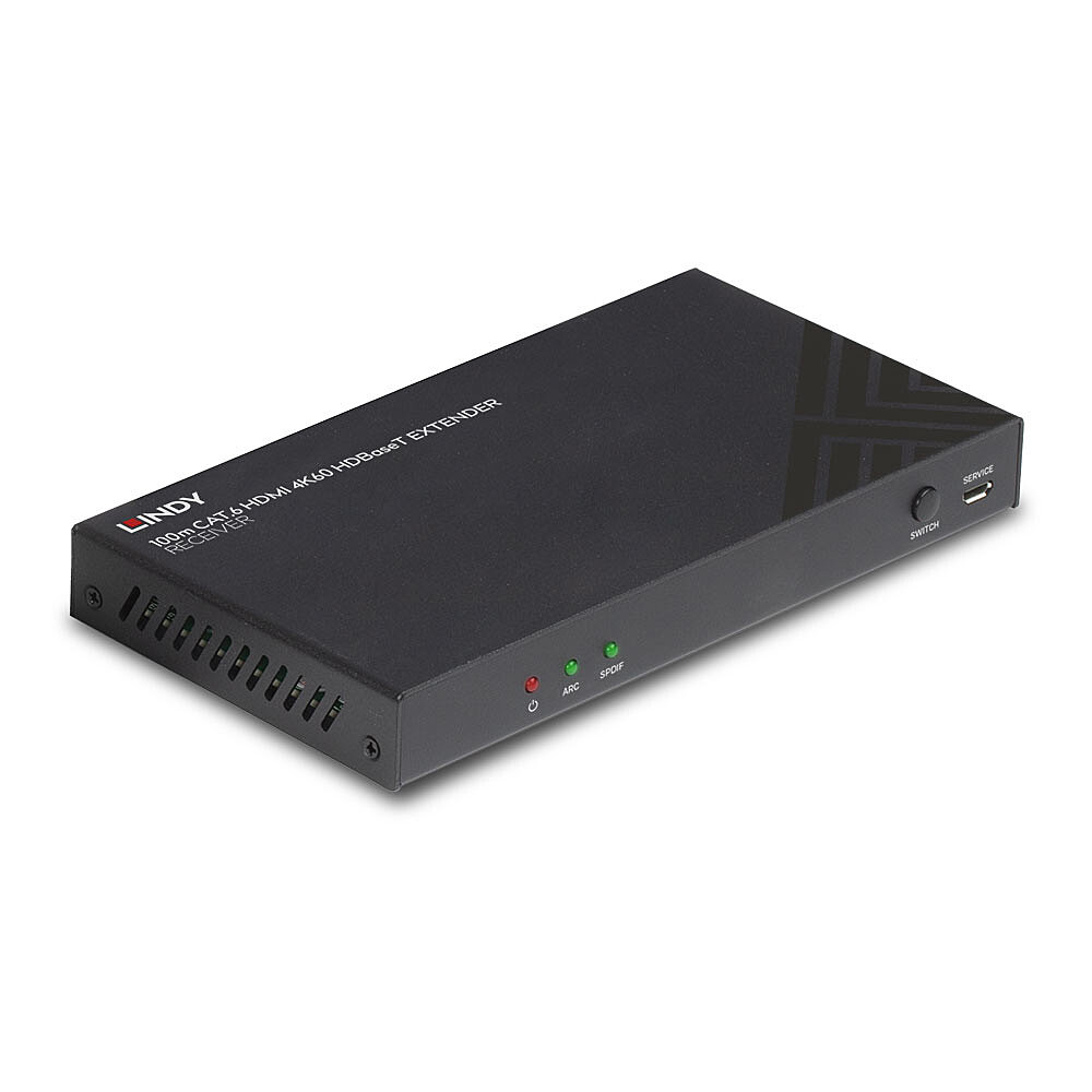 Lindy 100m Cat.6 HDMI 4K60, Audio, IR and RS-232 HDBaseT Receiver – image 1