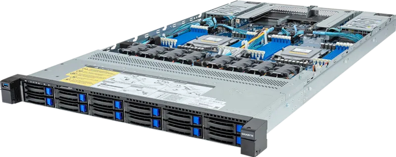 GIGABYTE R183-Z92-AAV3 LGA 6096 Rack (1U) Black, Steel