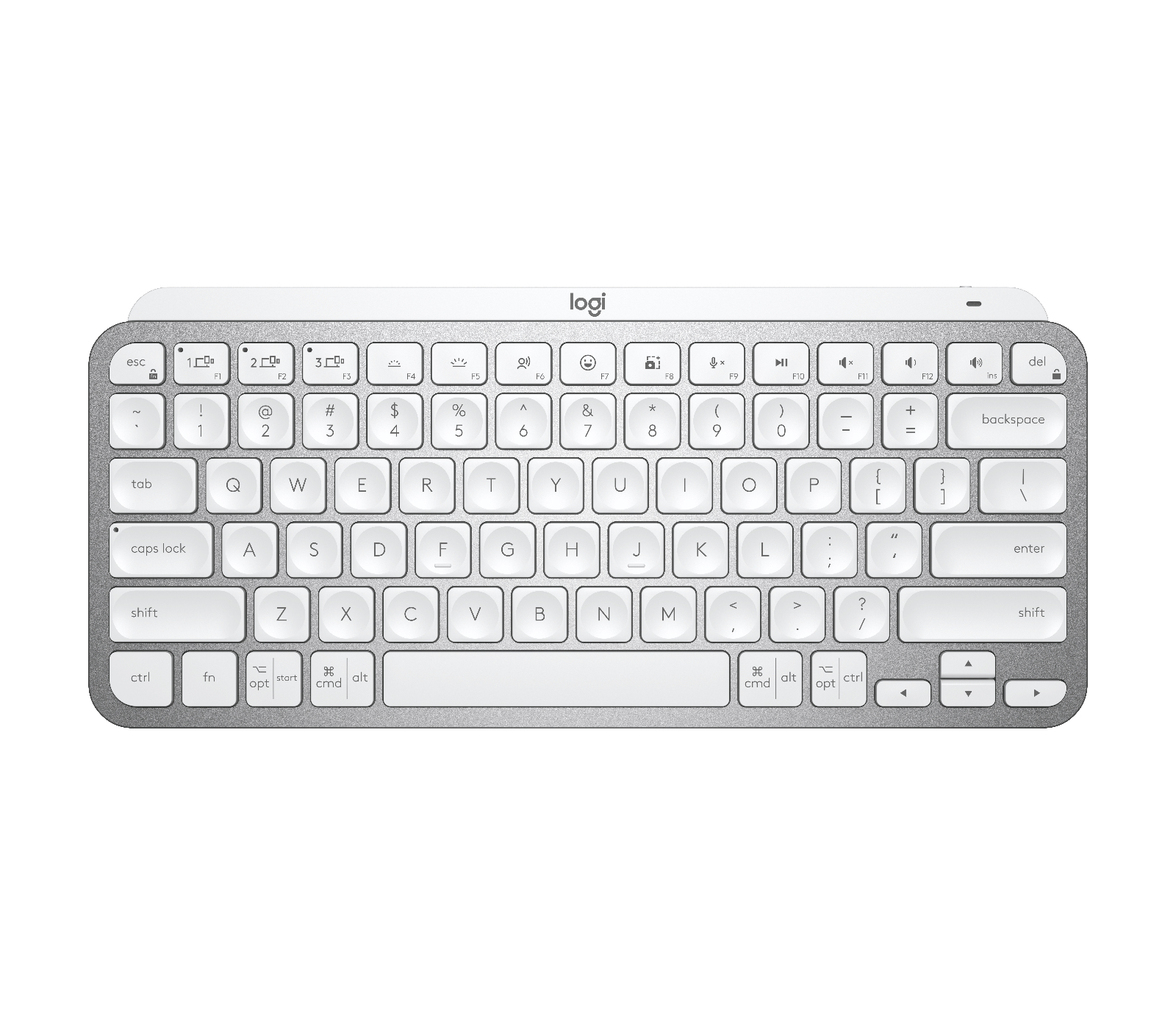 Teclado Logitech MX Keys Mini - Inalámbrico - Blanco - 920-010477