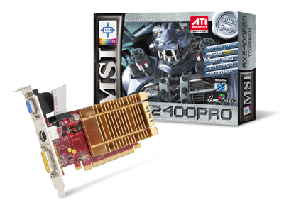 MSI RX2400PRO-TD256EH graphics card GDDR2 – image 1