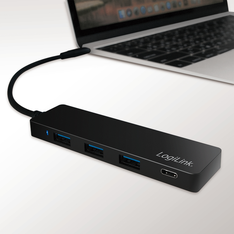 LogiLink UA0311 interface hub USB 3.2 Gen 1 (3.1 Gen 1) Type-C 5000 Mbit/s Black – image 3
