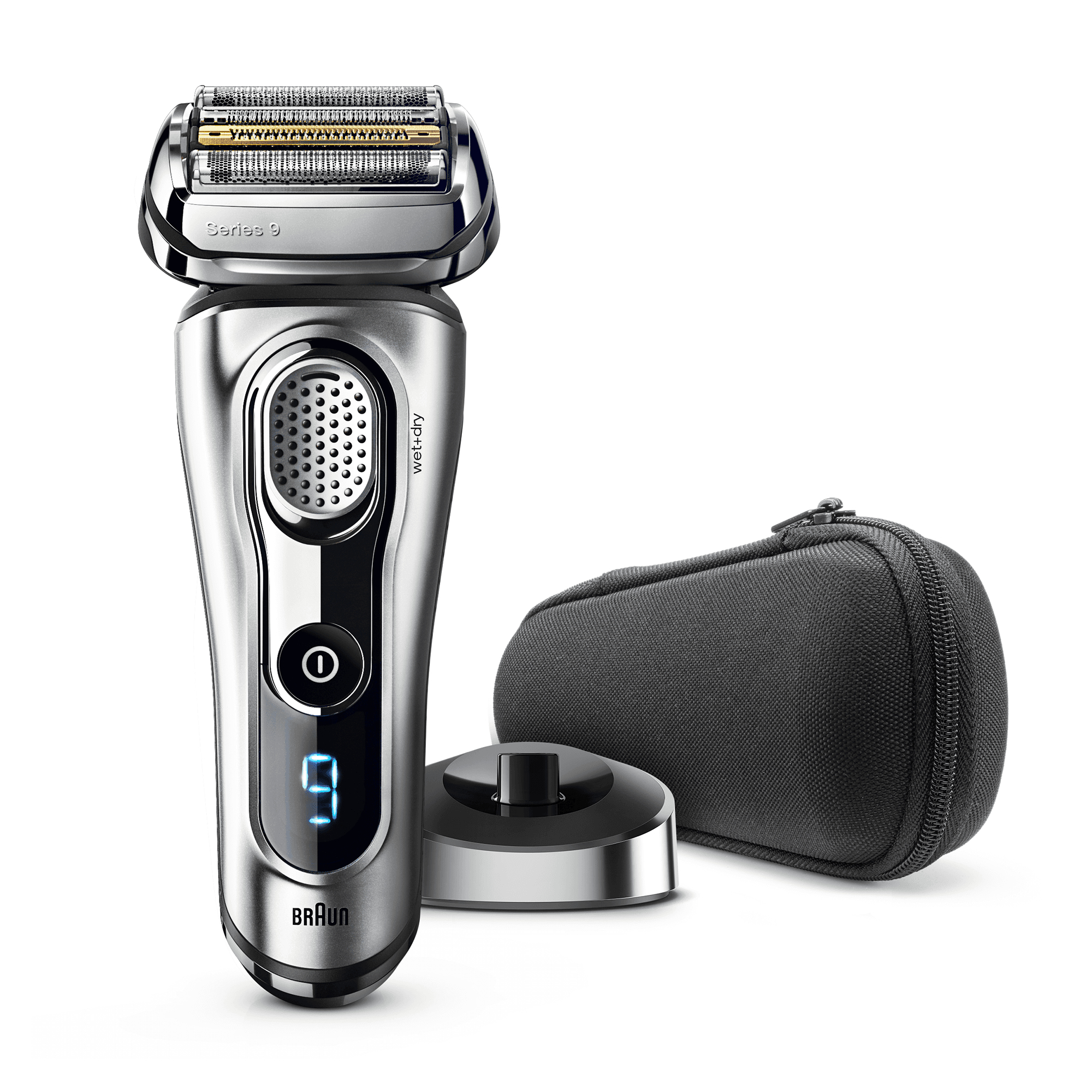 Braun Series 9 Electric Shaver for Men 9260s, with Charging Stand and Travel Case – Silver