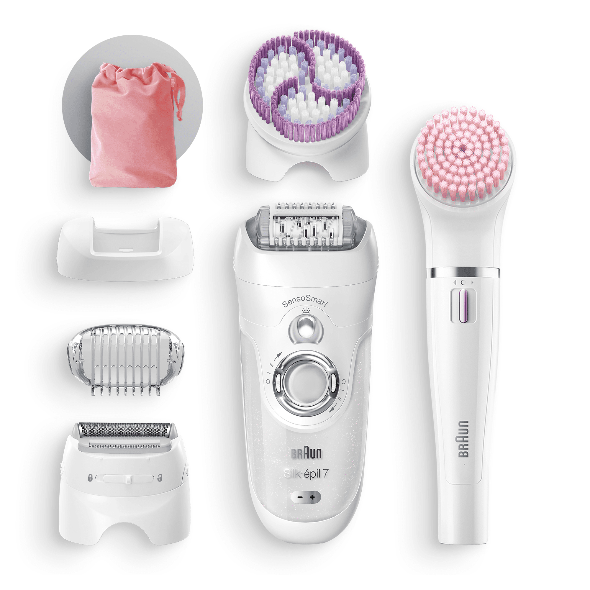 Braun Silk-épil 7 Silk-épil Beauty Set 7 7-885 Professional 5-in-1 Cordless Wet & Dry Hair Removal - Epilator, Shaver, Exfoliator, Face Cleanser – image 8