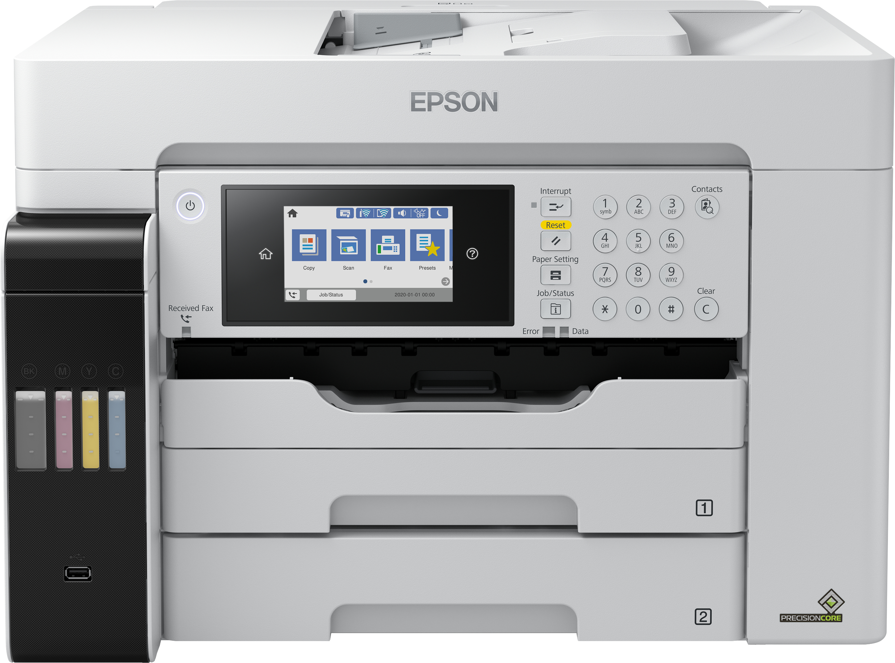 Epson EcoTank Pro ET-16685 White Colour A3 Multifuncion Printer. Up to 25ppmipm. Print/Copy/Scan. Duplex. 2 Trays. One set of replacement inks prints up to 7,500 pages in black and 6,000 pages in colour