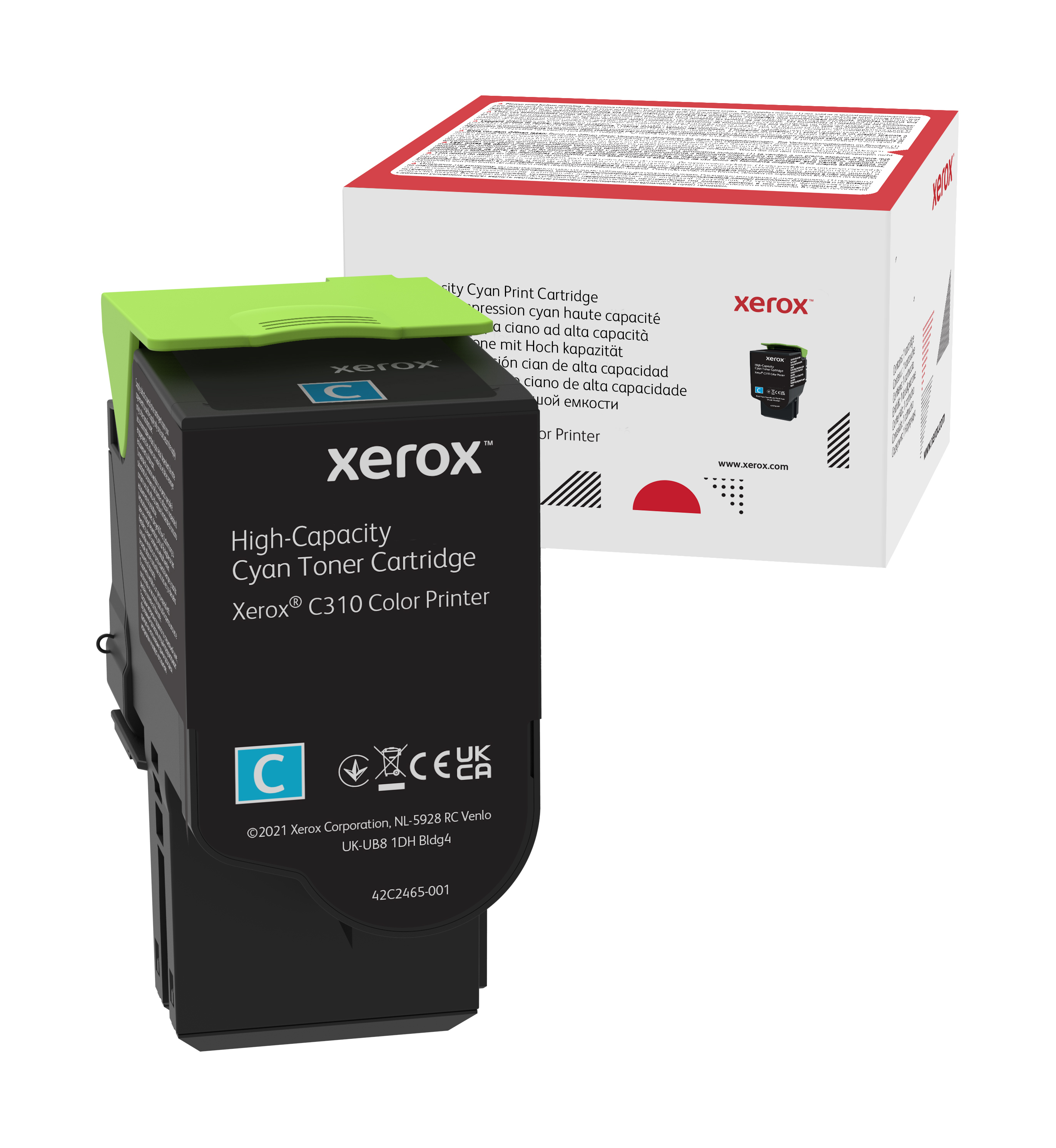 Xerox C310/C315 cyan tonerkassett, högkapacitet (5 500 sidor)