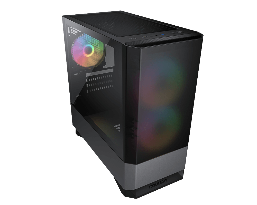 Gabinete Gamer Cougar MG140 - Mini Torre - Micro ATX/Mini-ITX - 3 Ventiladores - Panel Lateral - Gris - 385JM80.0004 Gabinete Gamer Cougar MG140 - Mini Torre - Micro ATX/Mini-ITX - 3 Ventiladores - Panel Lateral - Gris - 385JM80.0004