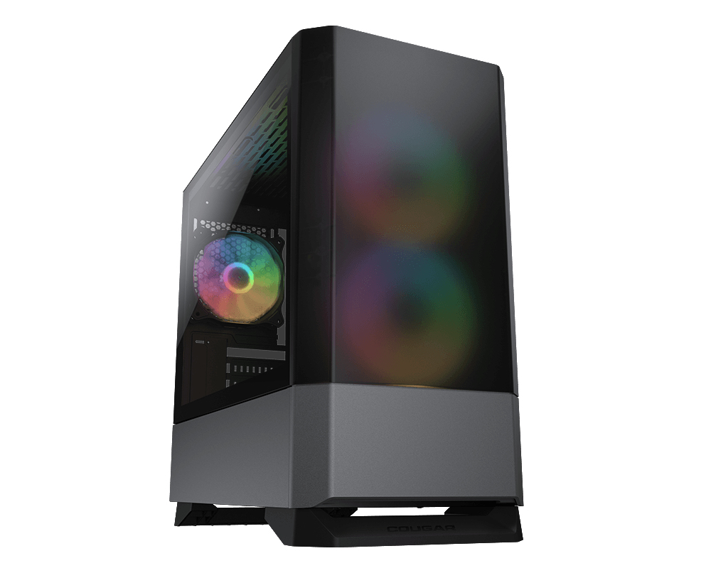 Gabinete Gamer Cougar MG140 - Mini Torre - Micro ATX/Mini-ITX - 3 Ventiladores - Panel Lateral - Gris - 385JM80.0004 Gabinete Gamer Cougar MG140 - Mini Torre - Micro ATX/Mini-ITX - 3 Ventiladores - Panel Lateral - Gris - 385JM80.0004