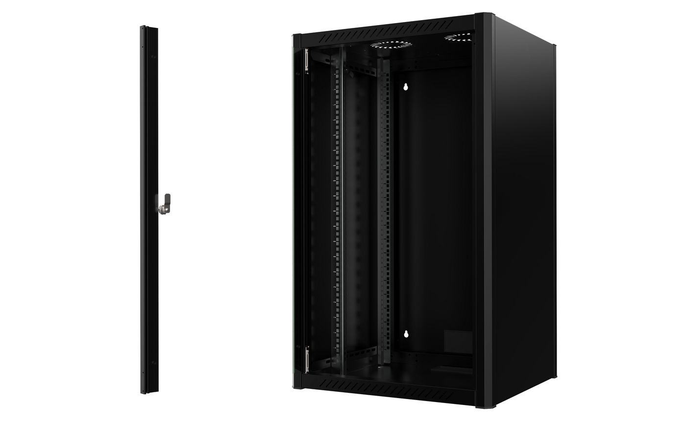 Lanview RWM20U56BL rack cabinet 20U Wall mounted rack Black – image 2