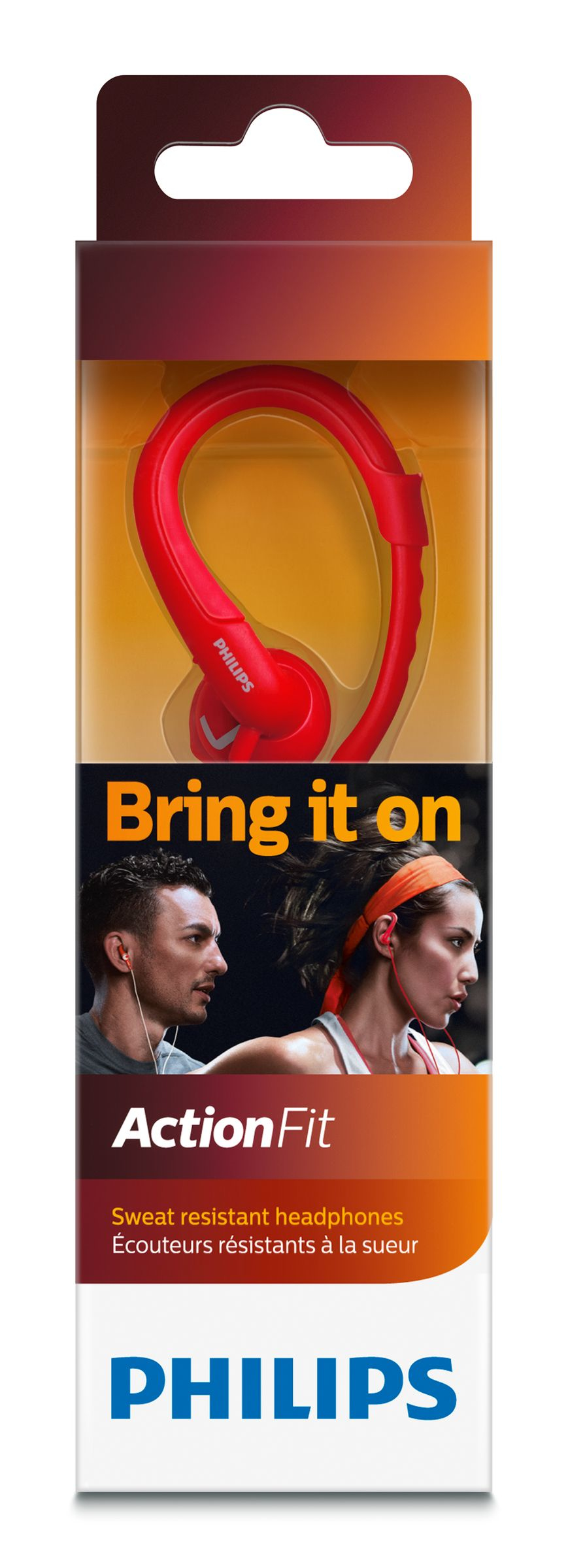 Philips ActionFit SHQ1250TRD/27 headphones/headset Wired Ear-hook, In-ear Red – image 2