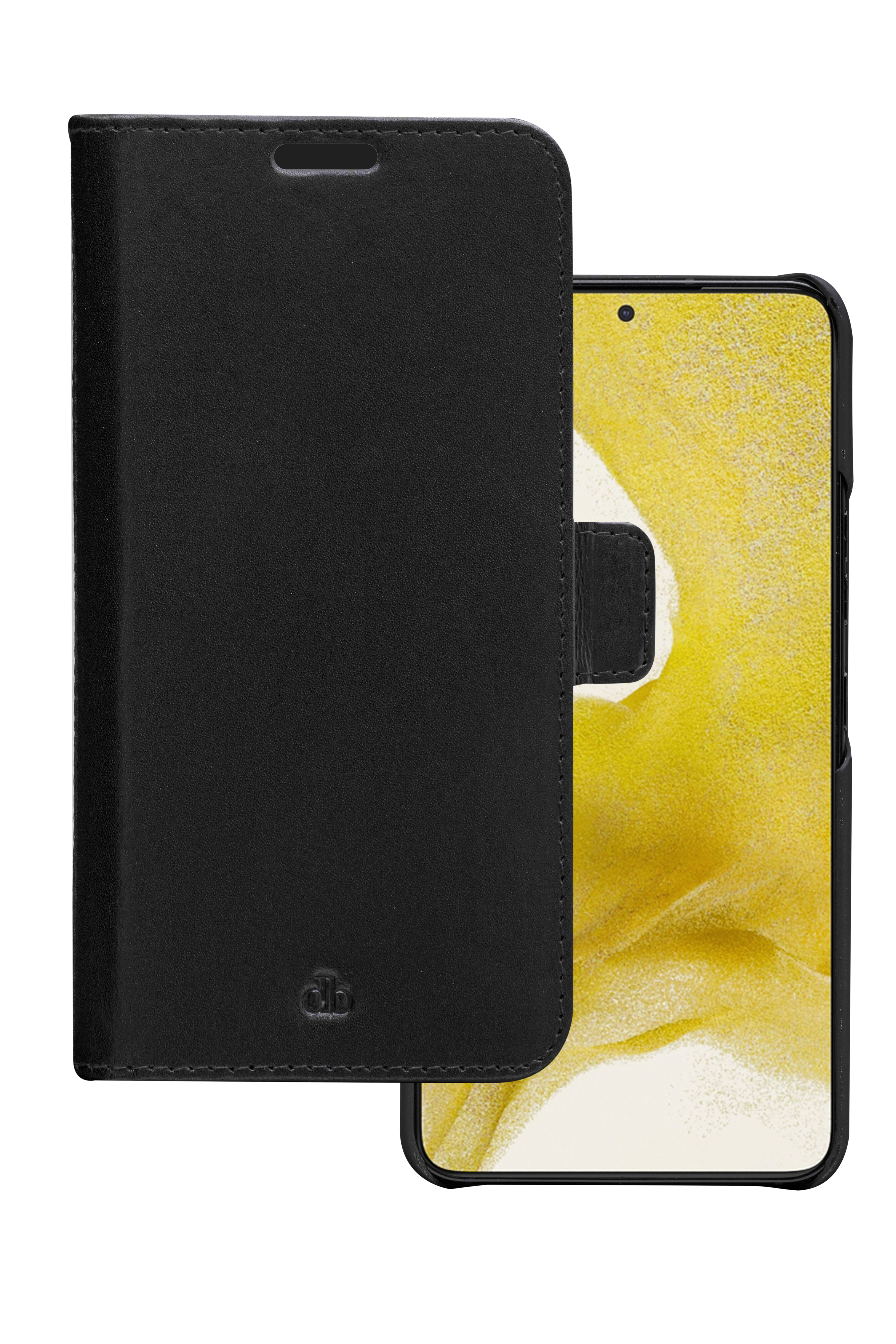 dbramante1928 Lynge - Flip cover for mobile phone - leather - black - for Samsung Galaxy S22+