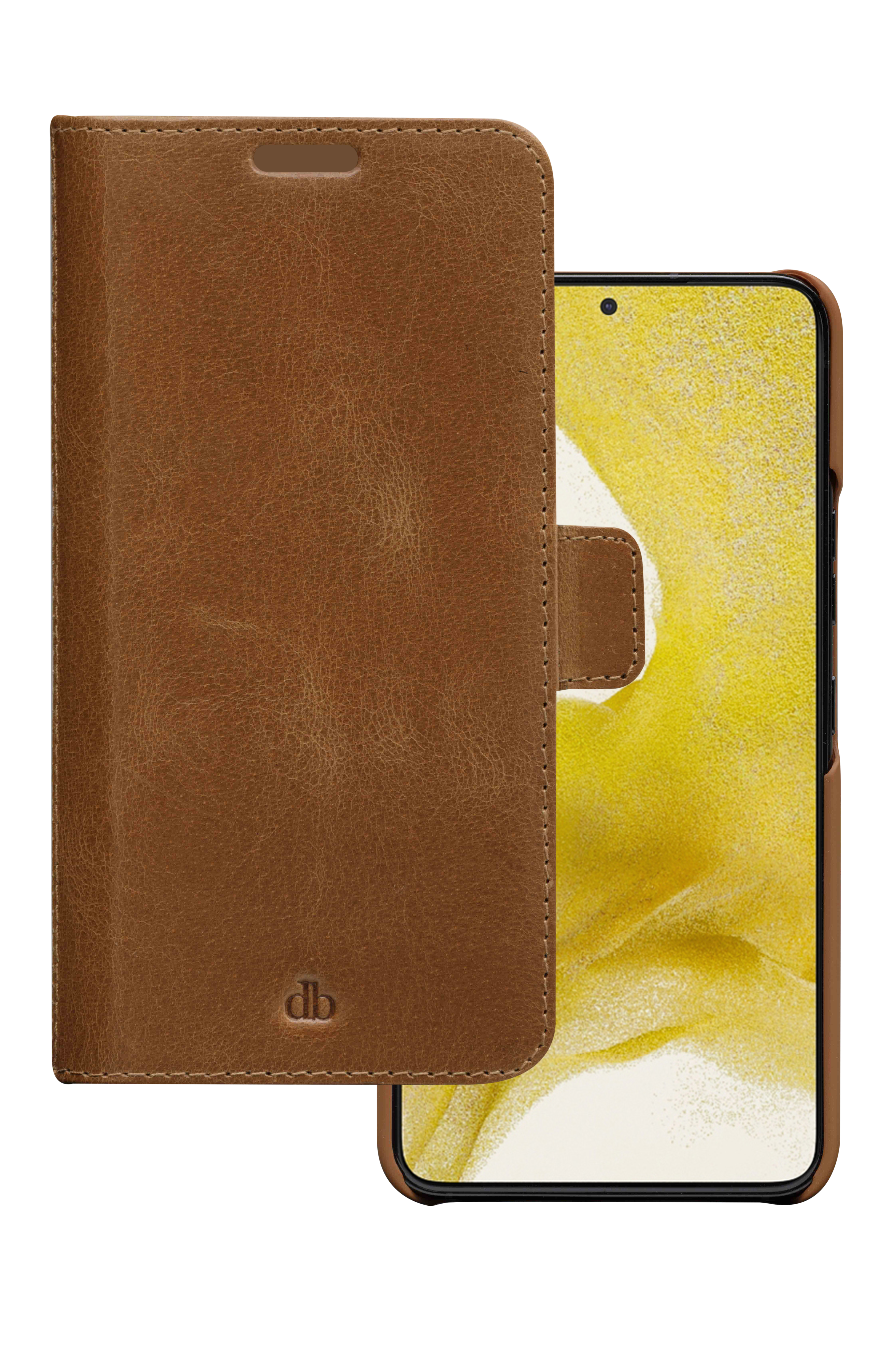 dbramante1928 Lynge - Flip cover for mobile phone - full-grain leather - tan - for Samsung Galaxy S22+
