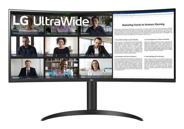 LG 34WR55QK-B Monitor PC 864 cm (34") 3440 x 1440 Pixel Wide Quad HD Nero