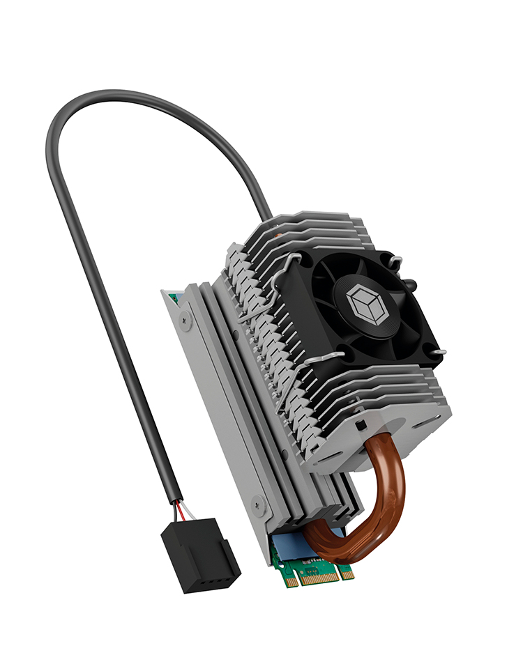 ICY BOX IB-M2HSF-705 Solid-state drive Heatsink/Radiator 3 cm Silver 1 pc(s)